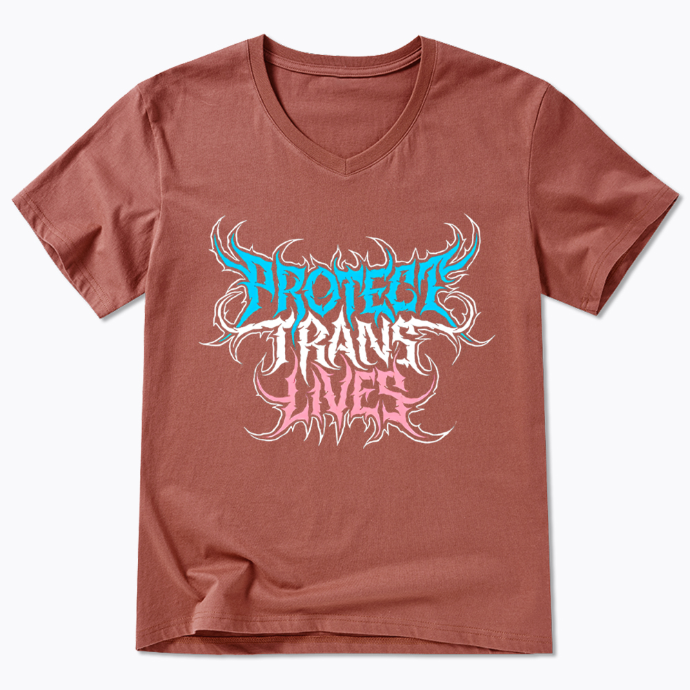 Protect Trans Lives V-Neck Classic T-Shirt