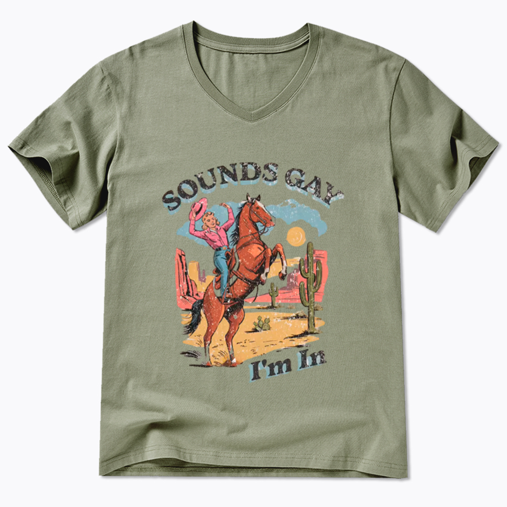 SOUNDS GAY Im In V-Neck Classic T-Shirt