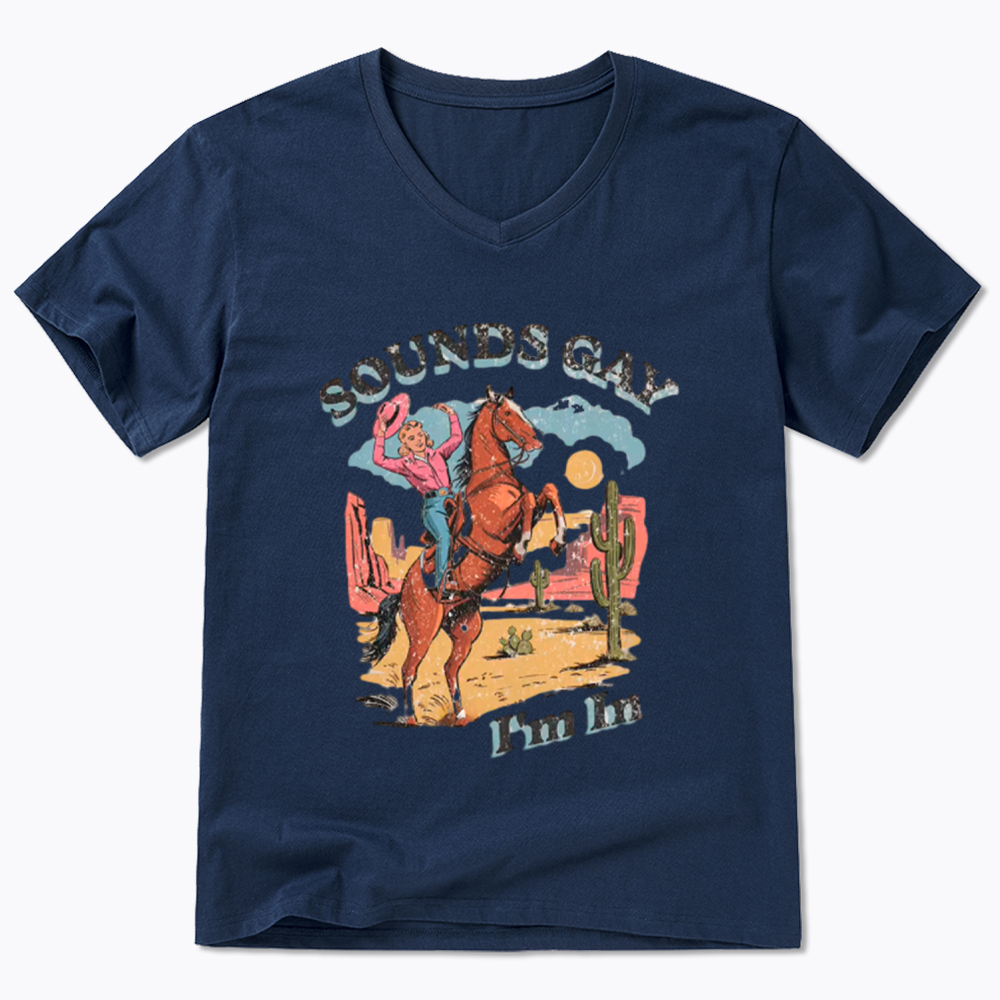 SOUNDS GAY Im In V-Neck Classic T-Shirt