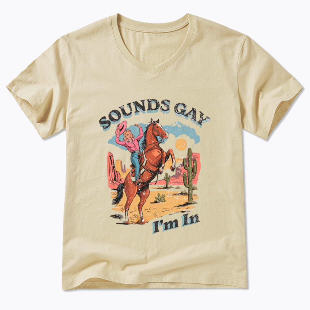 SOUNDS GAY Im In V-Neck Classic T-Shirt
