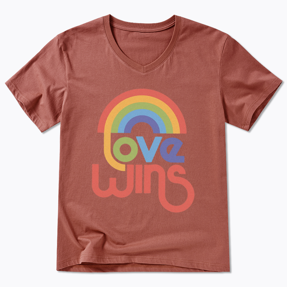 Love Wins V-Neck Classic T-Shirt