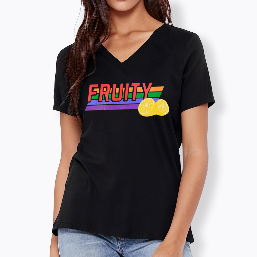 Fruity LBGTQ Pride V-Neck Classic T-Shirt
