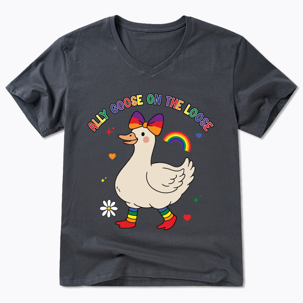 Ally Goose On The Loose V-Neck Classic T-Shirt