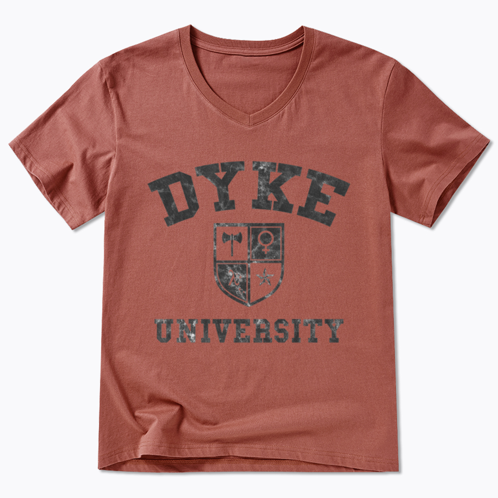 Dyke University V-Neck Classic T-Shirt