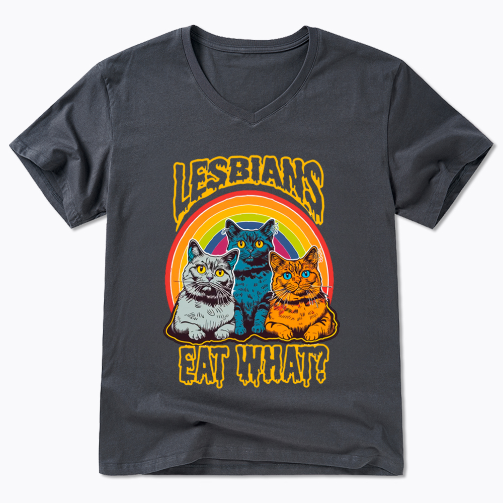 Funny Lesbians Eat What V-Neck Classic T-Shirt