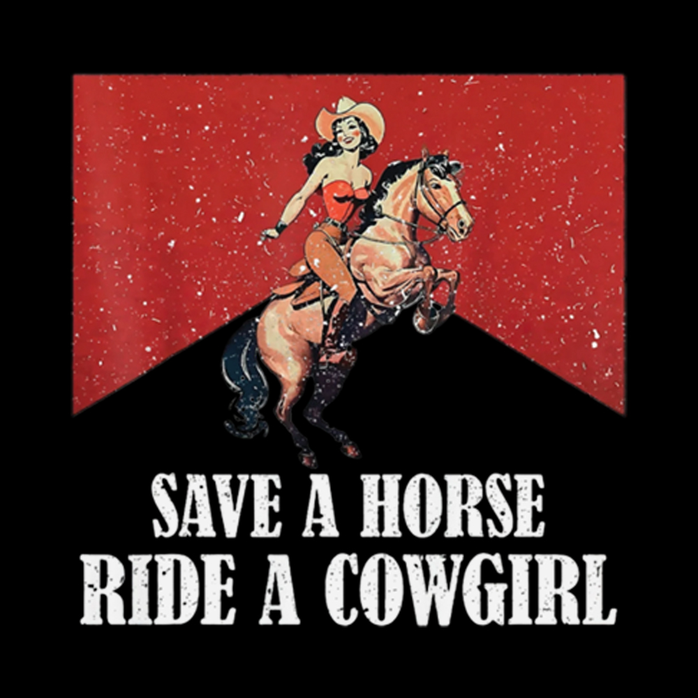Save A Horse Ride A Cowgirl Washed T-Shirt