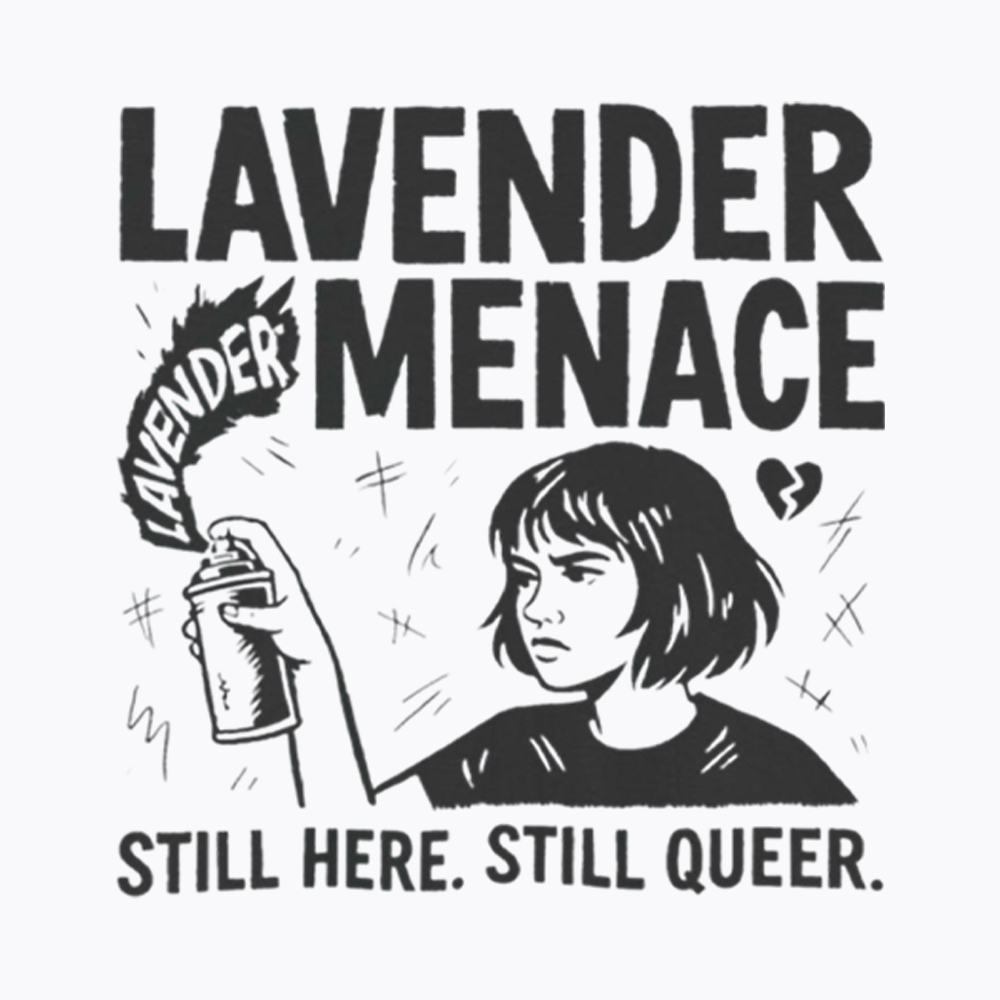 Lavender Menace Sapphic Washed T-Shirt