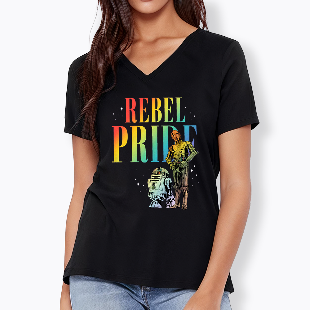 Rebel Rainbow Pride V-Neck Classic T-Shirt