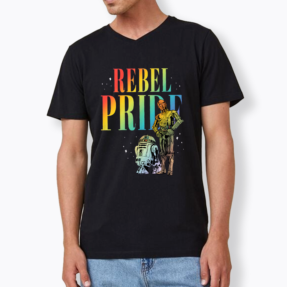 Rebel Rainbow Pride V-Neck Classic T-Shirt