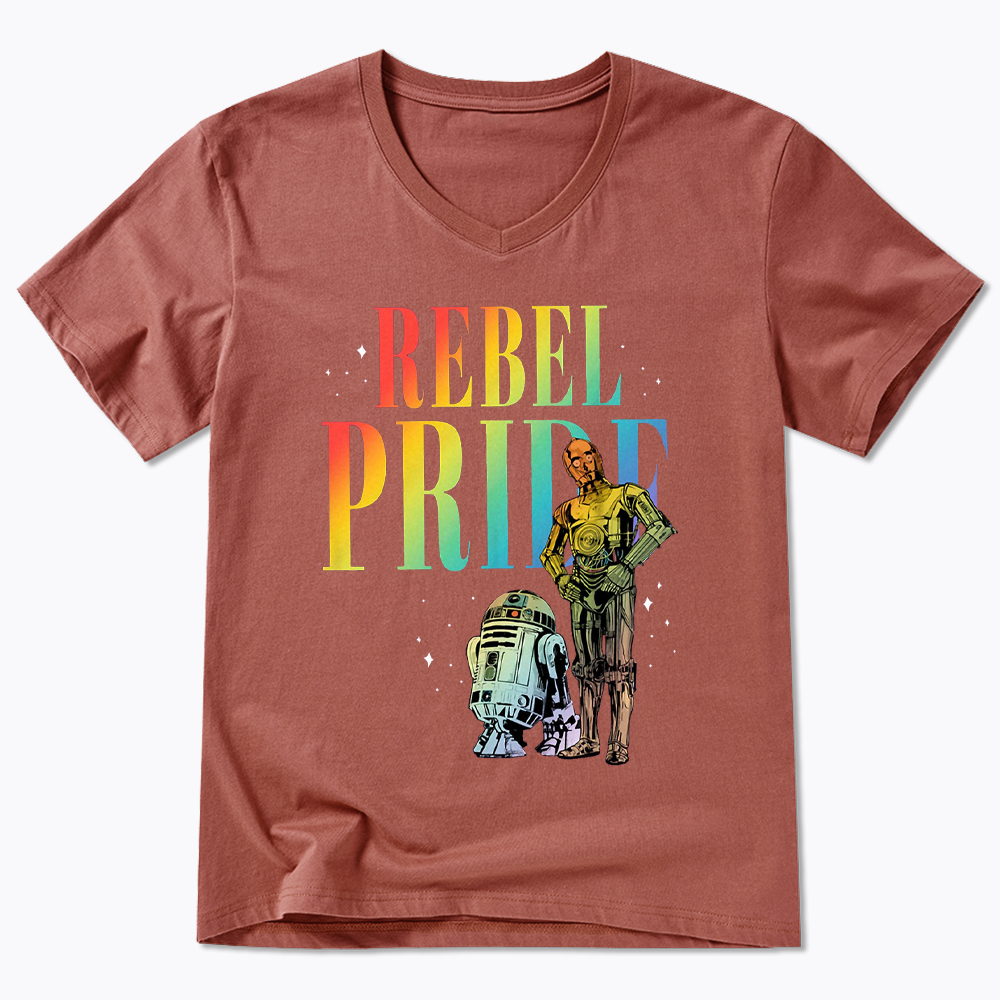 Rebel Rainbow Pride V-Neck Classic T-Shirt