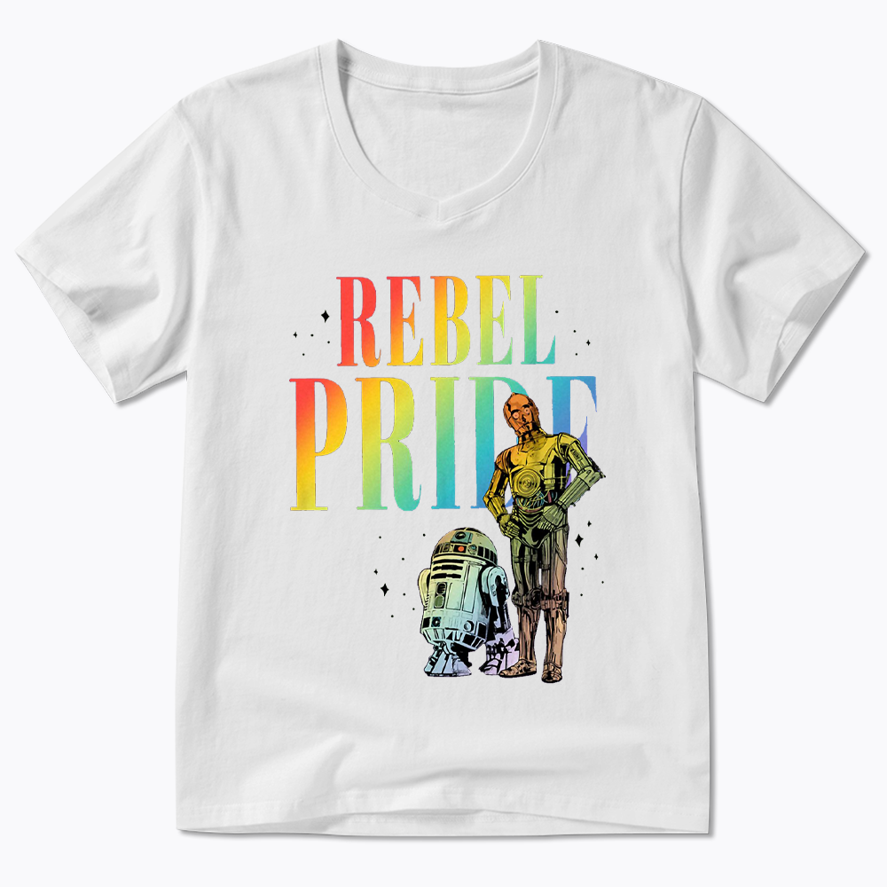 Rebel Rainbow Pride V-Neck Classic T-Shirt