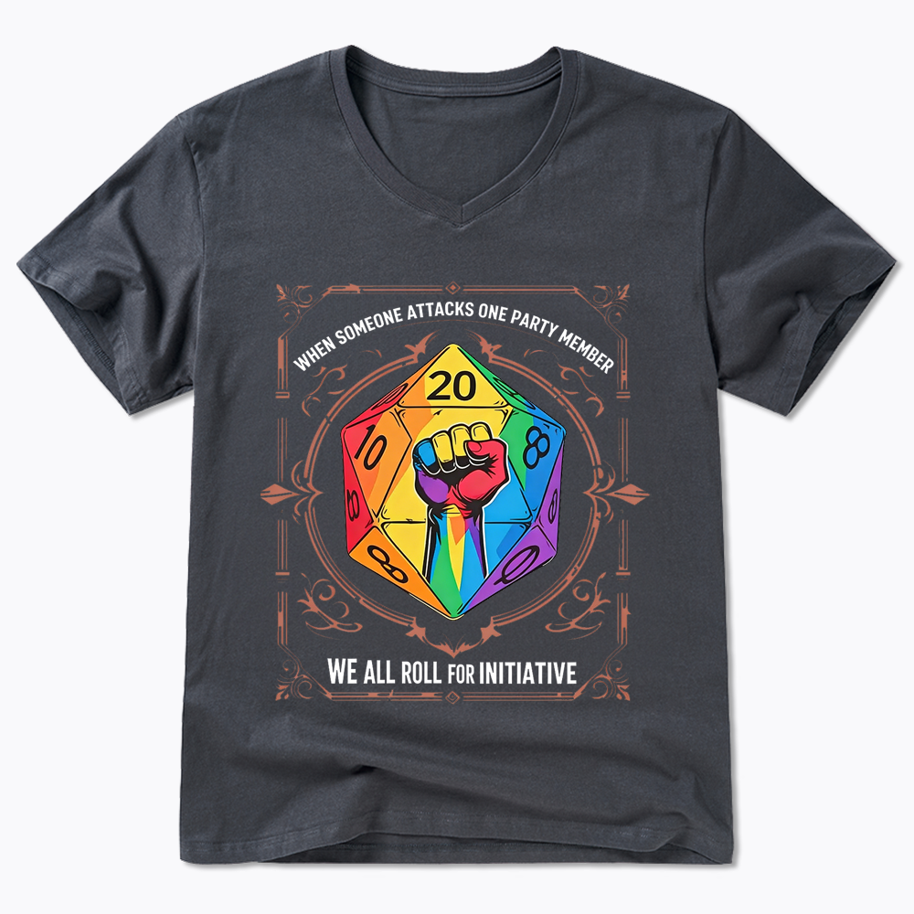 We All Roll for Initiative V-Neck Classic T-Shirt