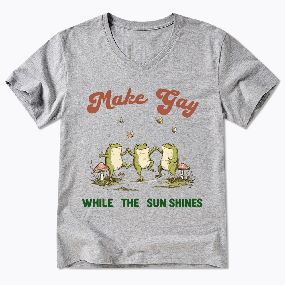 Tap Water Buddies Frog V-Neck Classic T-Shirt