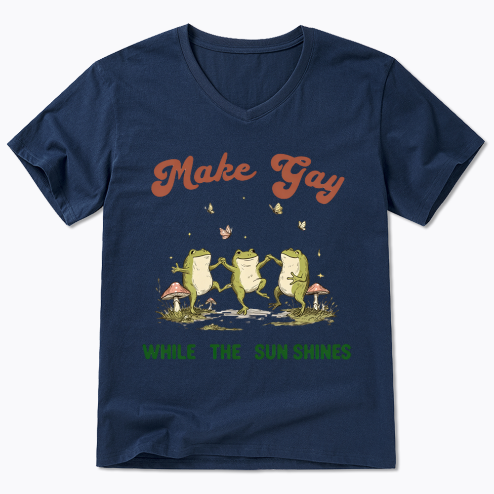 Tap Water Buddies Frog V-Neck Classic T-Shirt