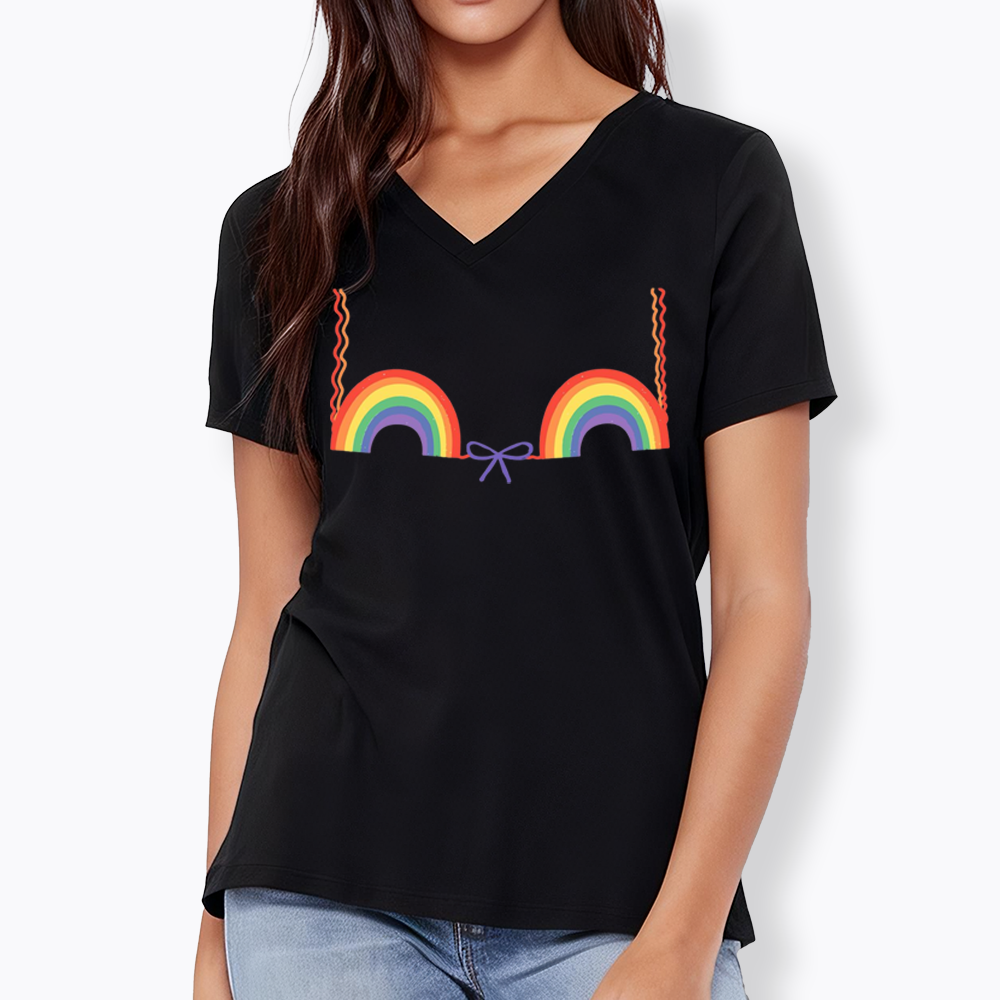 Queer Bra V-Neck Classic T-Shirt