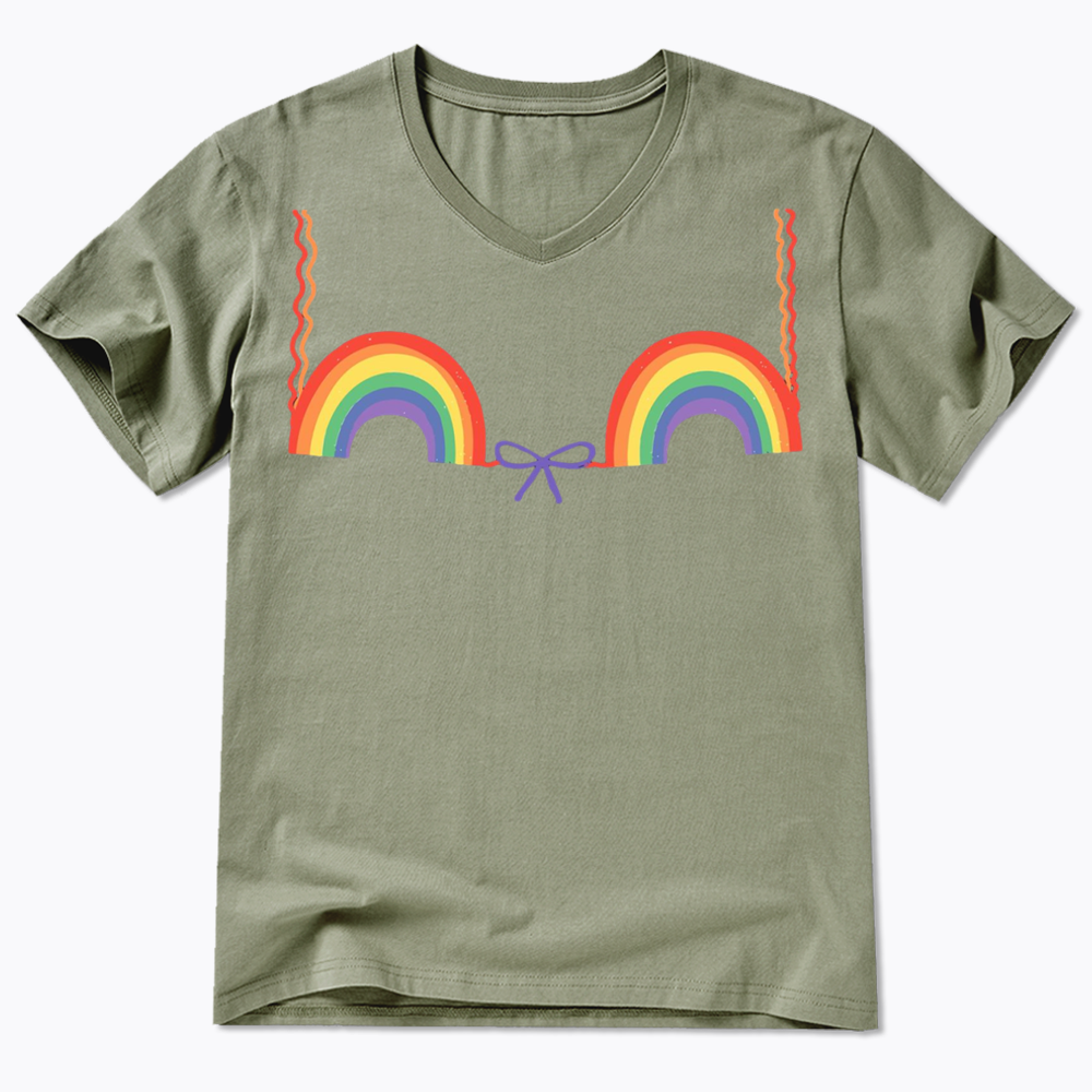 Queer Bra V-Neck Classic T-Shirt