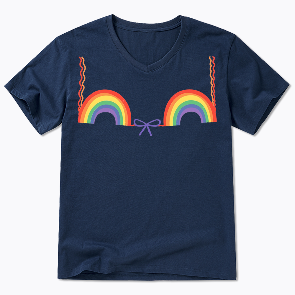 Queer Bra V-Neck Classic T-Shirt