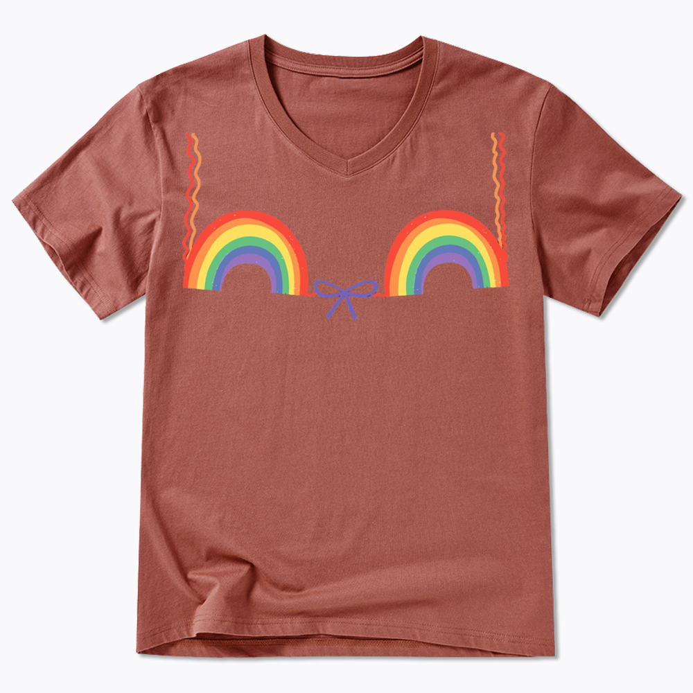 Queer Bra V-Neck Classic T-Shirt