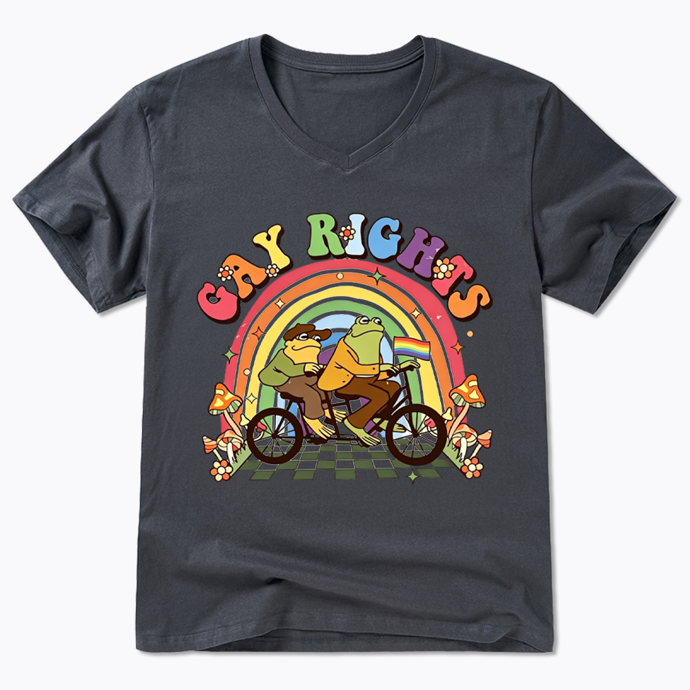 Frog And Toad Gay Rights V-Neck Classic T-Shirt