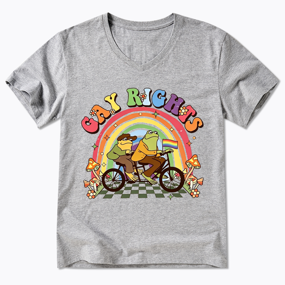 Frog And Toad Gay Rights V-Neck Classic T-Shirt