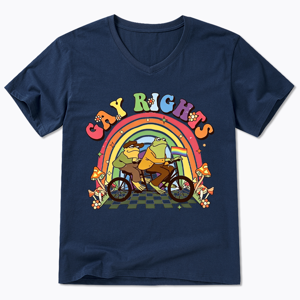 Frog And Toad Gay Rights V-Neck Classic T-Shirt