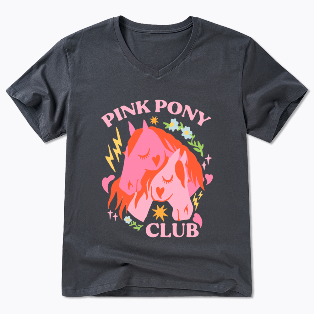 Pink Pony V-Neck Classic T-Shirt