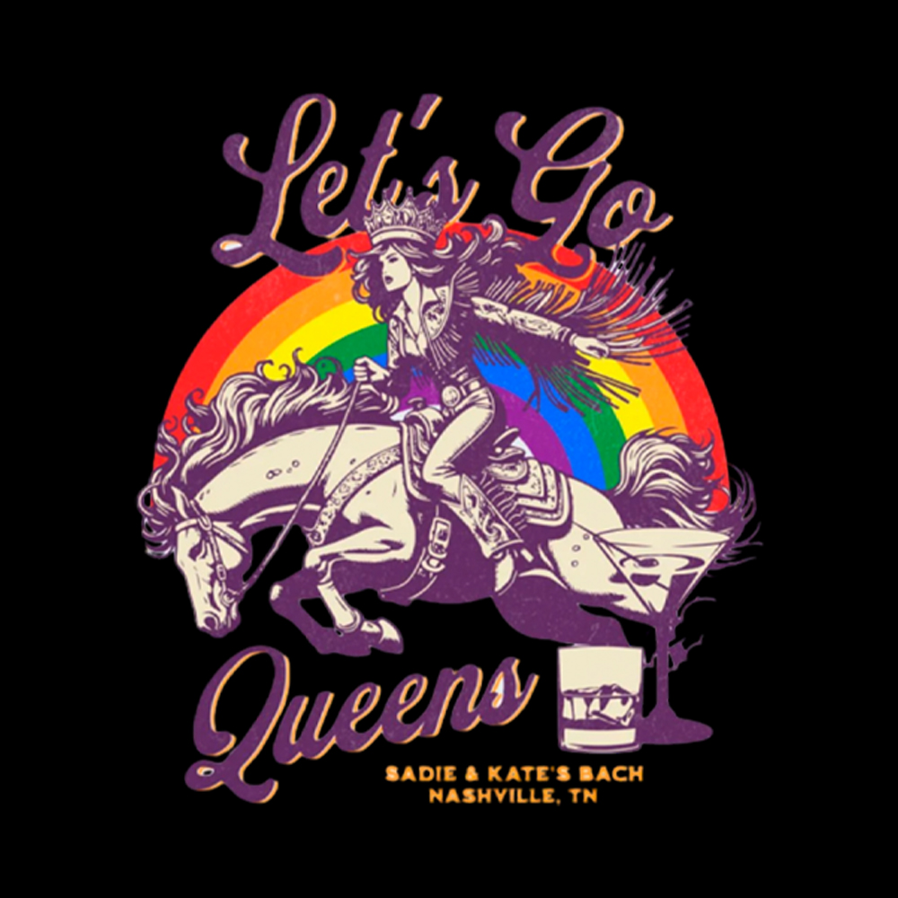 Let's Go Queens Bachelorette Party Washed T-Shirt