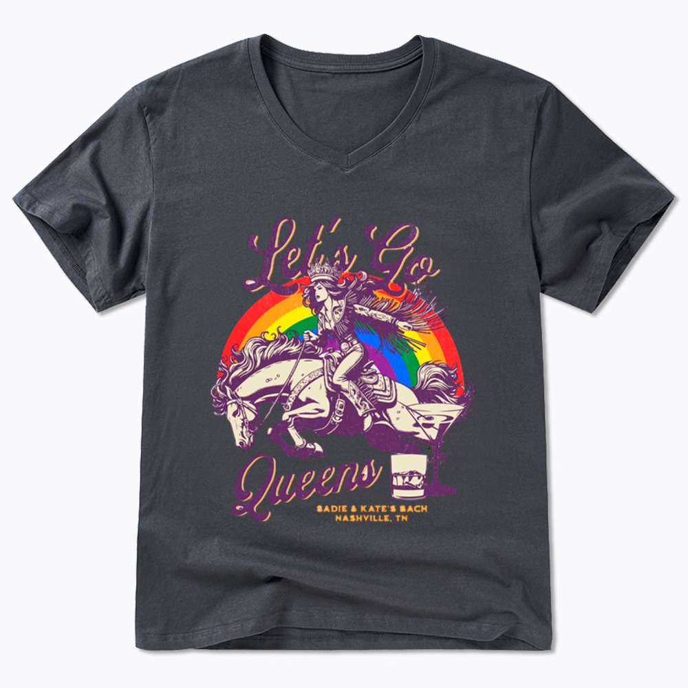 Let's Go Queens Bachelorette Party V-Neck Classic T-Shirt