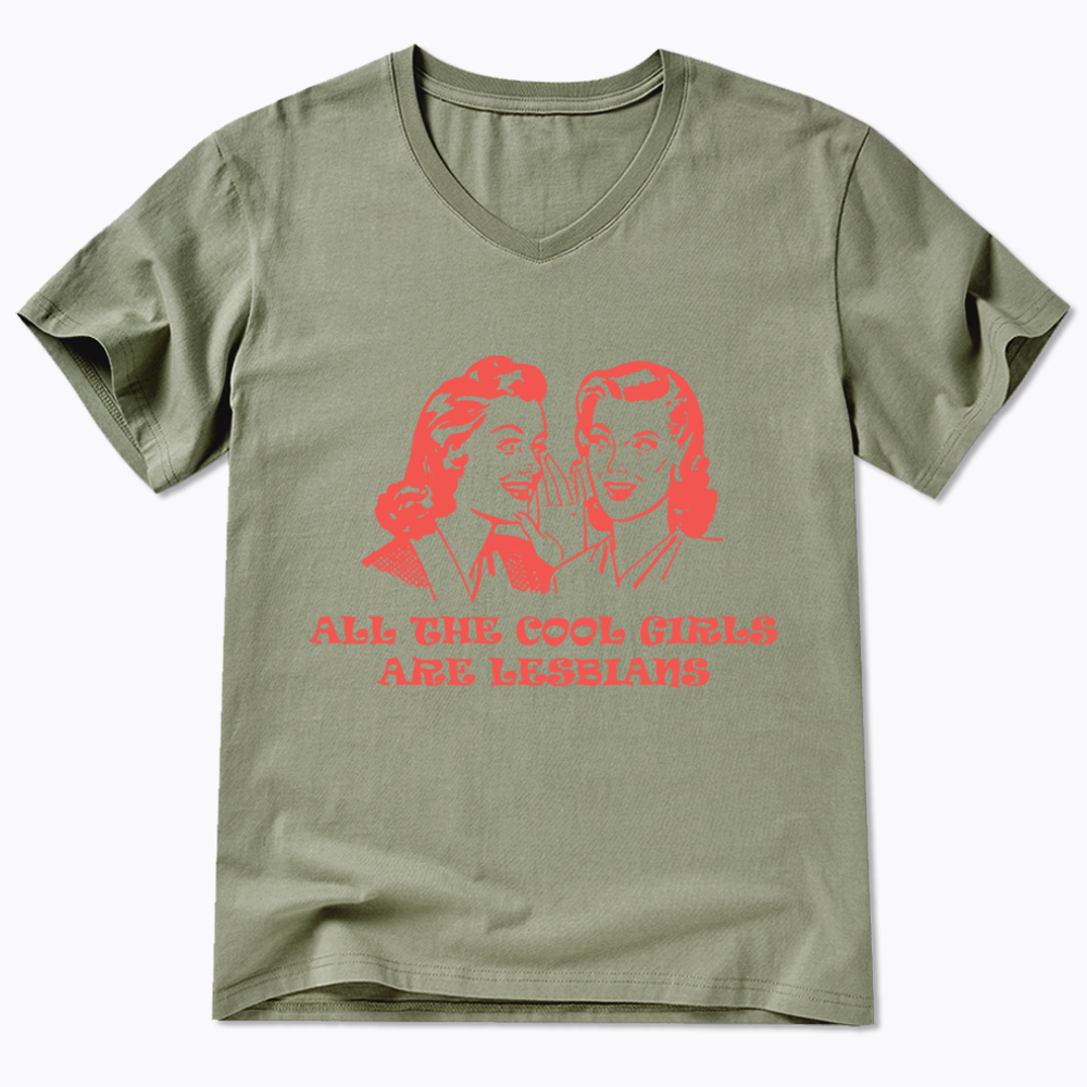 All Cool Girls Are Lesbians V-Neck Classic T-Shirt
