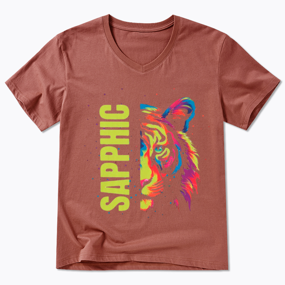 Sapphic Lesbian V-Neck Classic T-Shirt