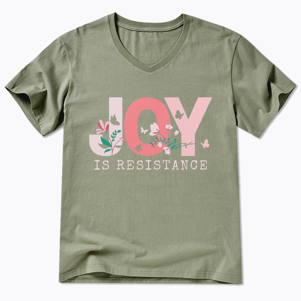 Joy is Resistance V-Neck Classic T-Shirt