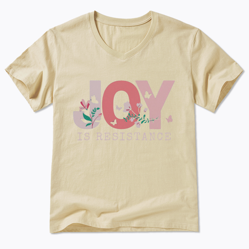 Joy is Resistance V-Neck Classic T-Shirt