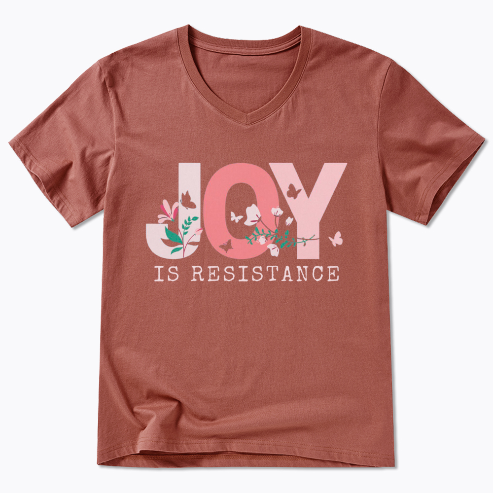 Joy is Resistance V-Neck Classic T-Shirt