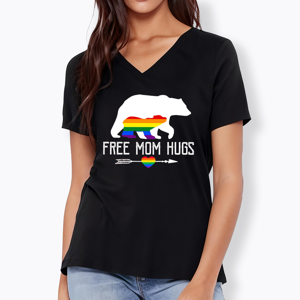 Free Mom Hugs V-Neck Classic T-Shirt