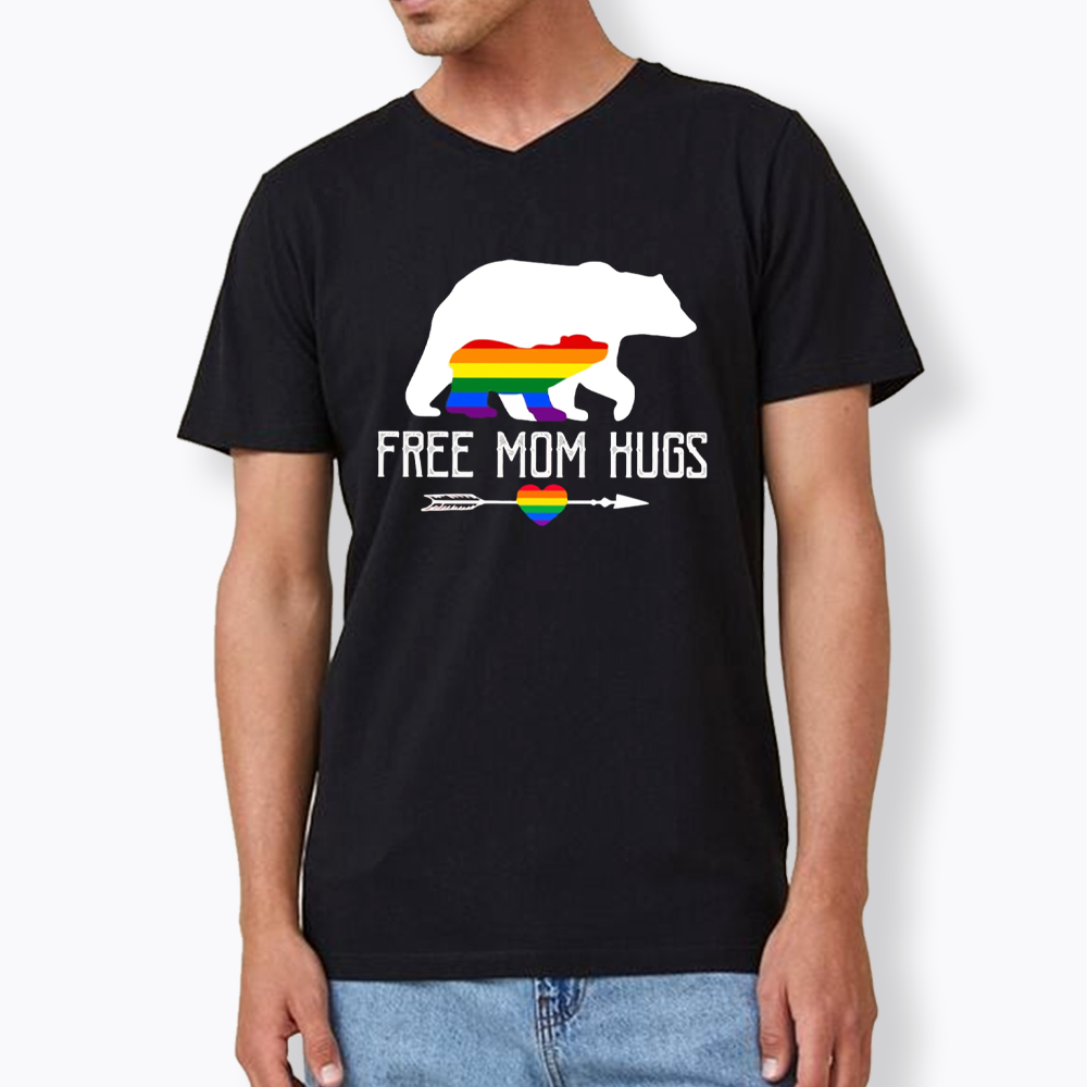Free Mom Hugs V-Neck Classic T-Shirt
