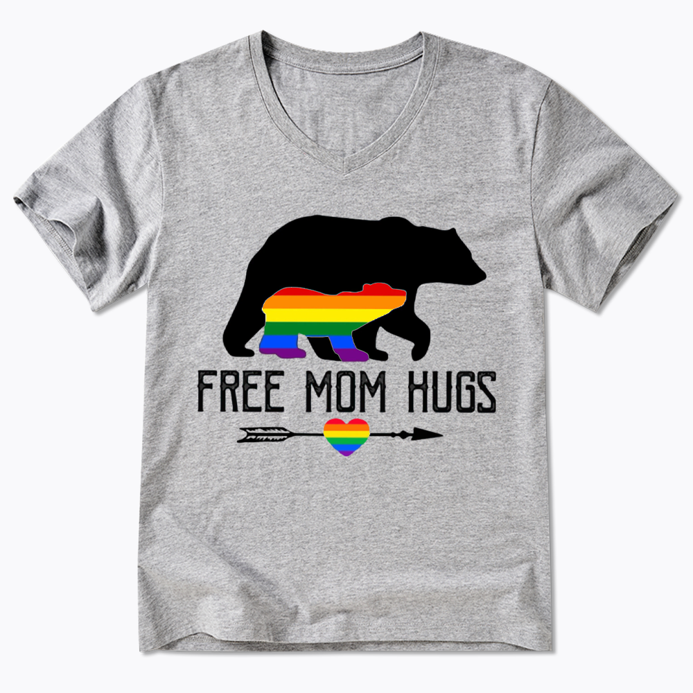Free Mom Hugs V-Neck Classic T-Shirt