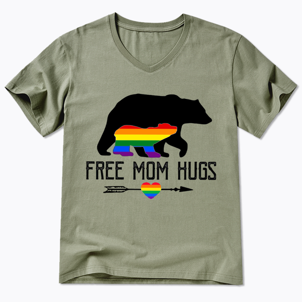 Free Mom Hugs V-Neck Classic T-Shirt