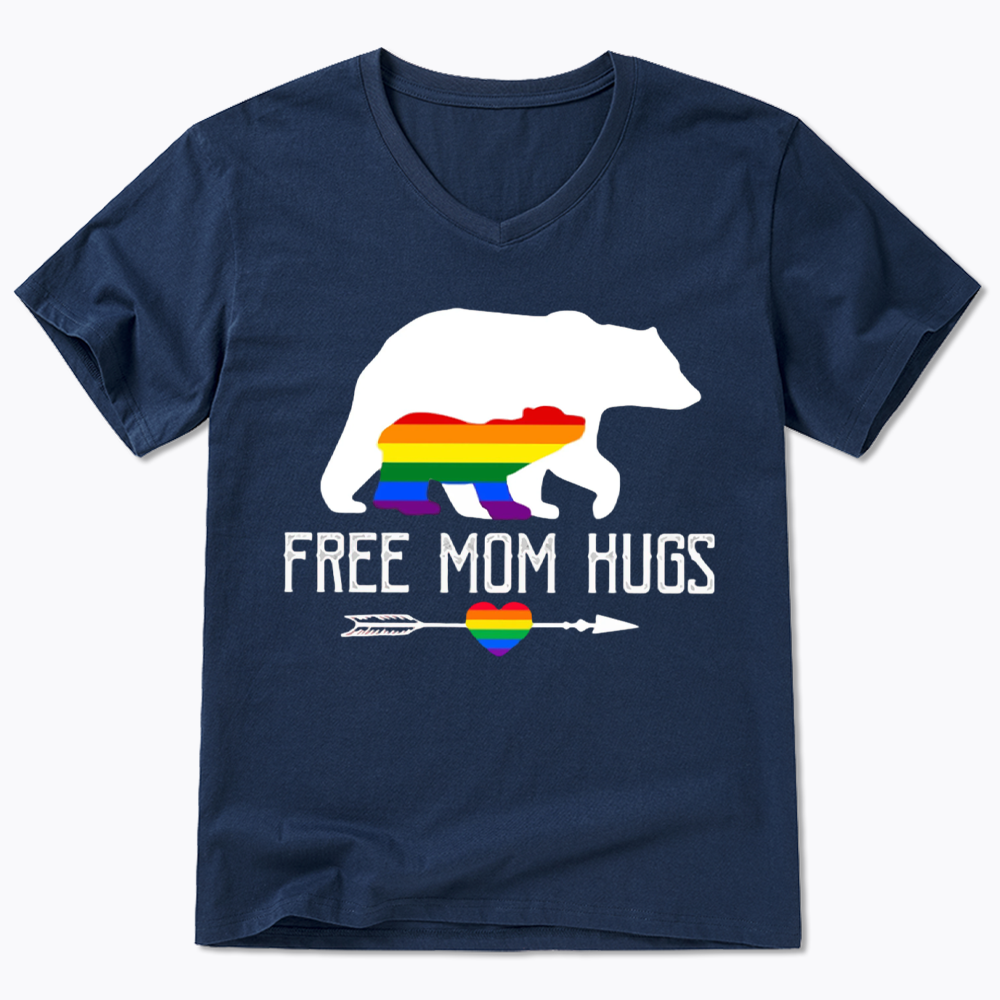 Free Mom Hugs V-Neck Classic T-Shirt