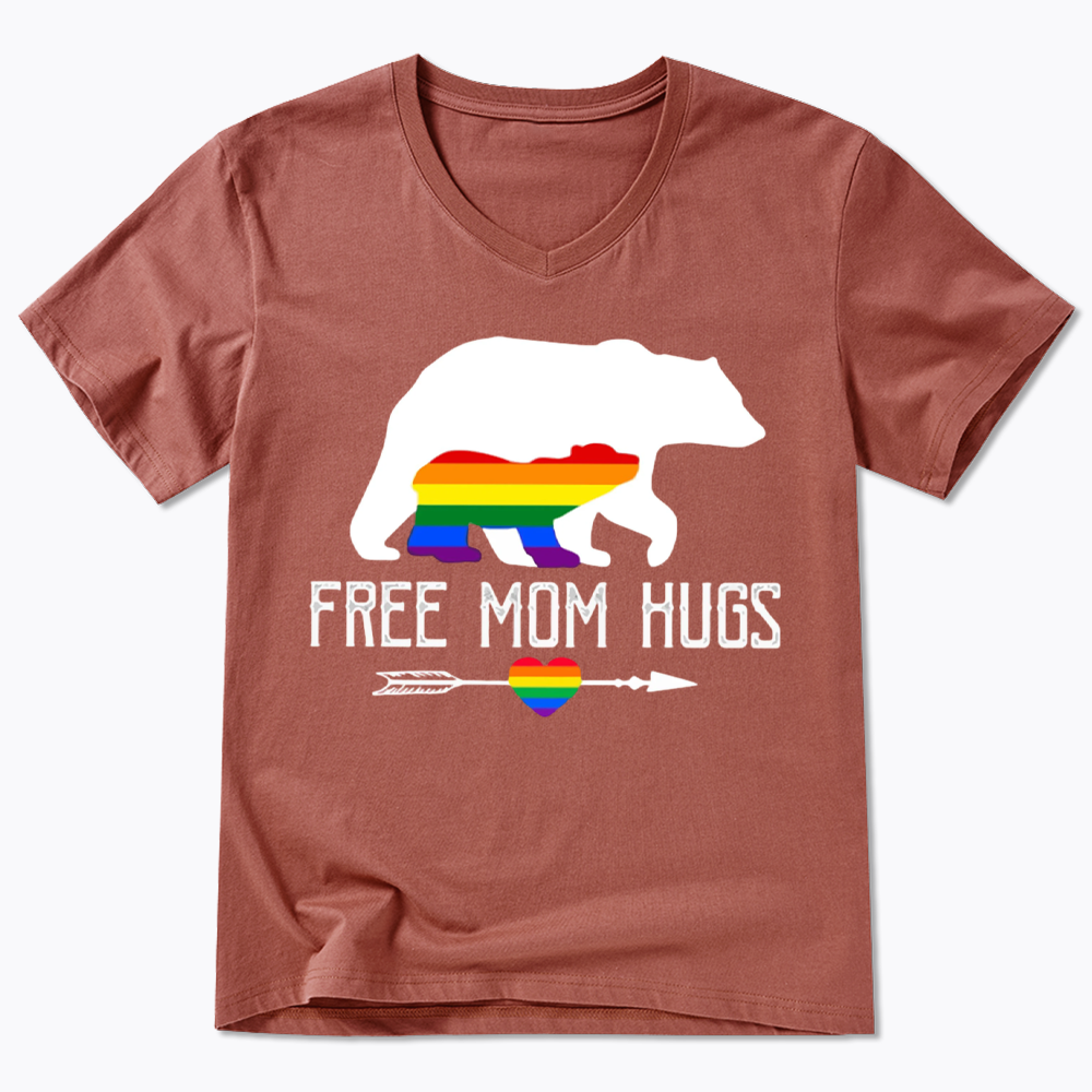 Free Mom Hugs V-Neck Classic T-Shirt