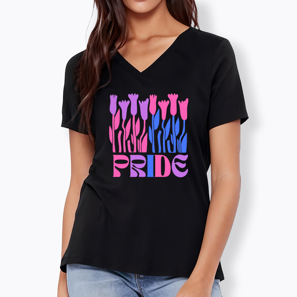 Subtle Bi Pride V-Neck Classic T-Shirt