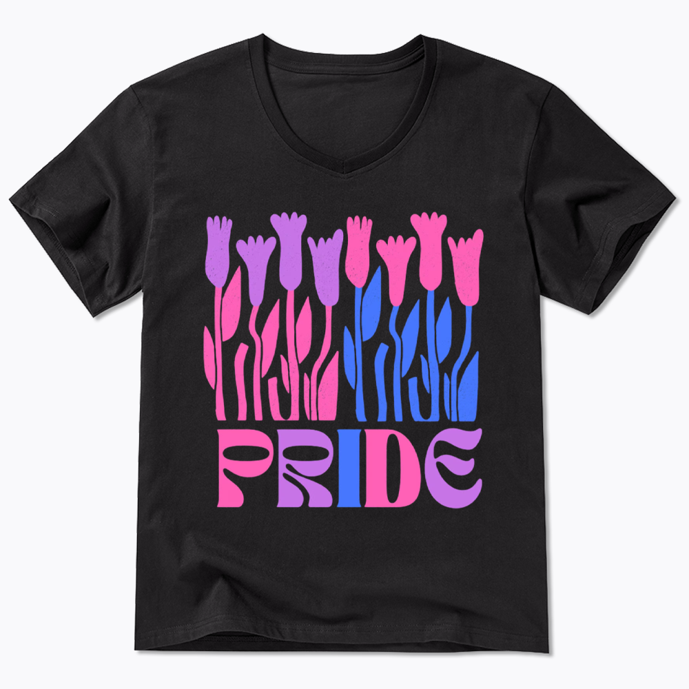Subtle Bi Pride V-Neck Classic T-Shirt