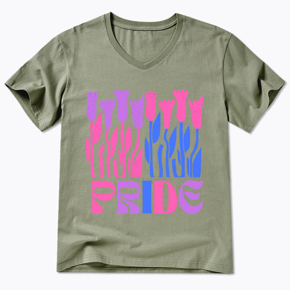 Subtle Bi Pride V-Neck Classic T-Shirt
