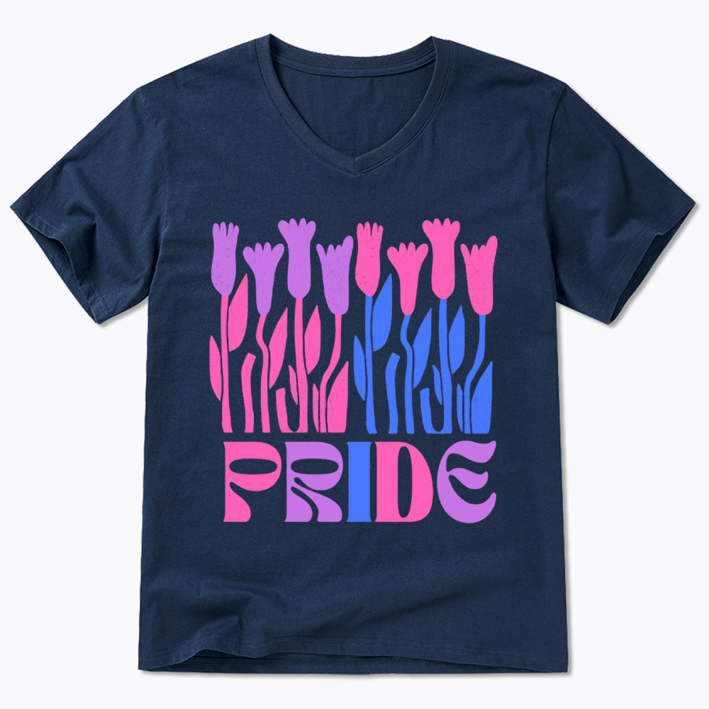 Subtle Bi Pride V-Neck Classic T-Shirt