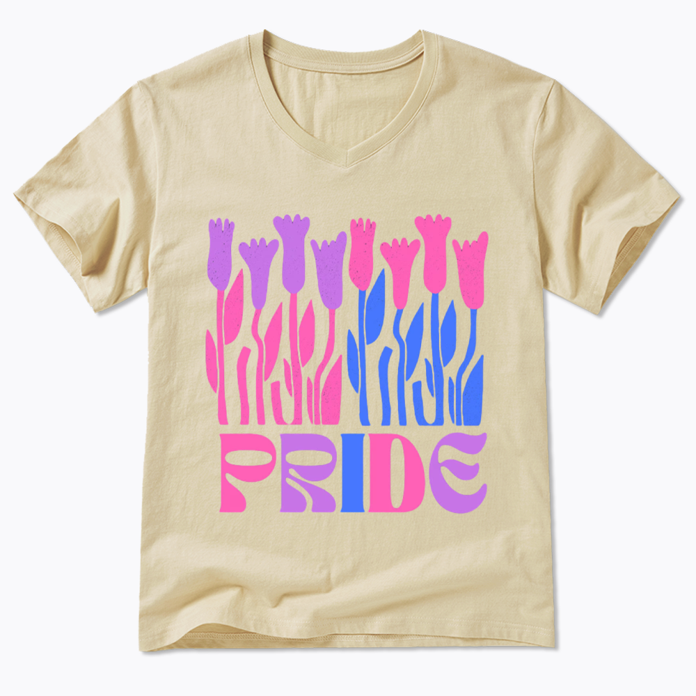 Subtle Bi Pride V-Neck Classic T-Shirt