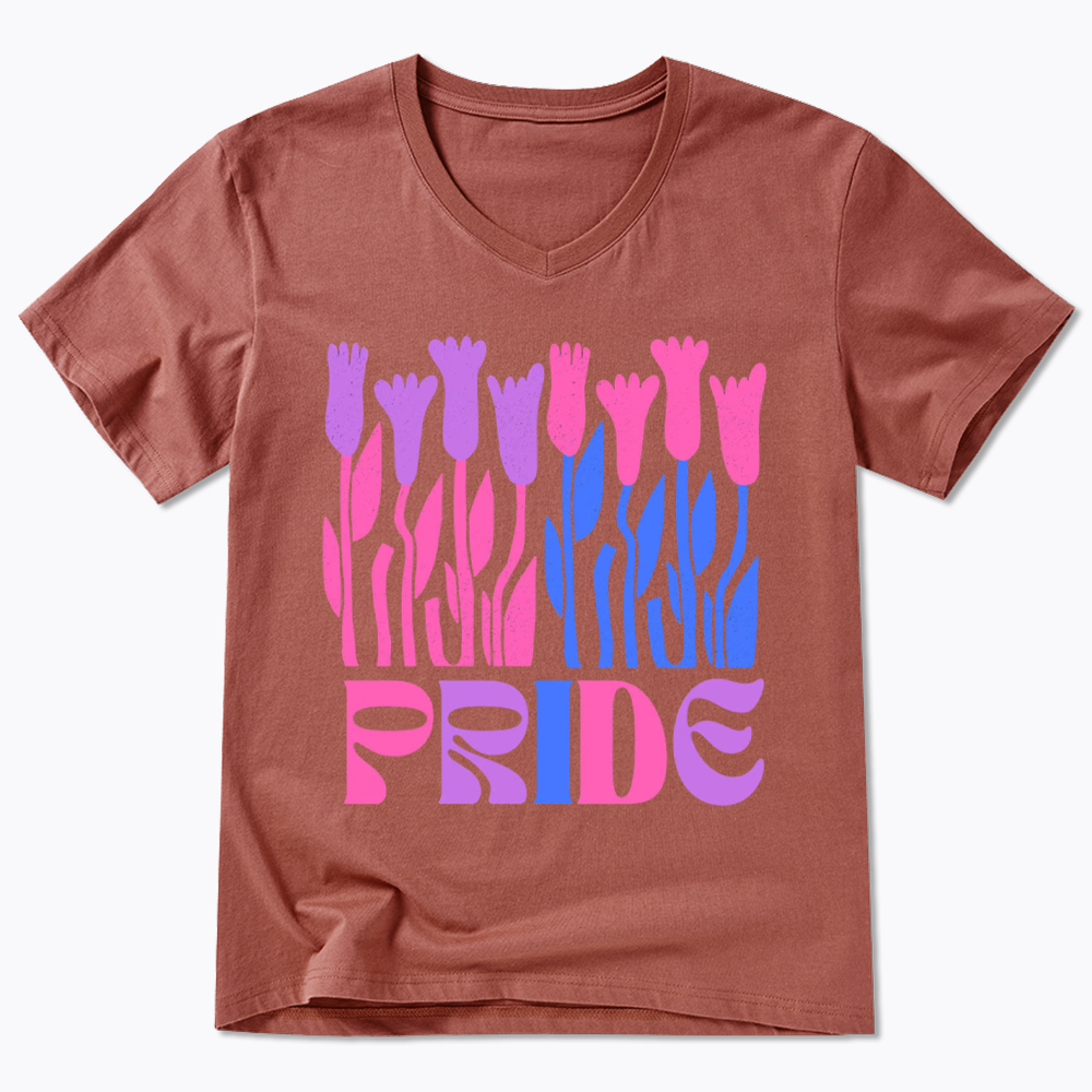 Subtle Bi Pride V-Neck Classic T-Shirt
