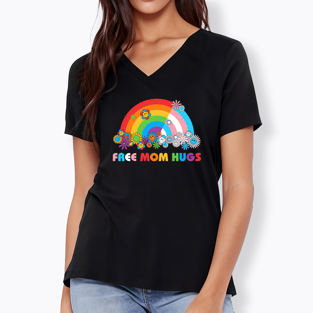 Free Mom Hugs V-Neck Classic T-Shirt