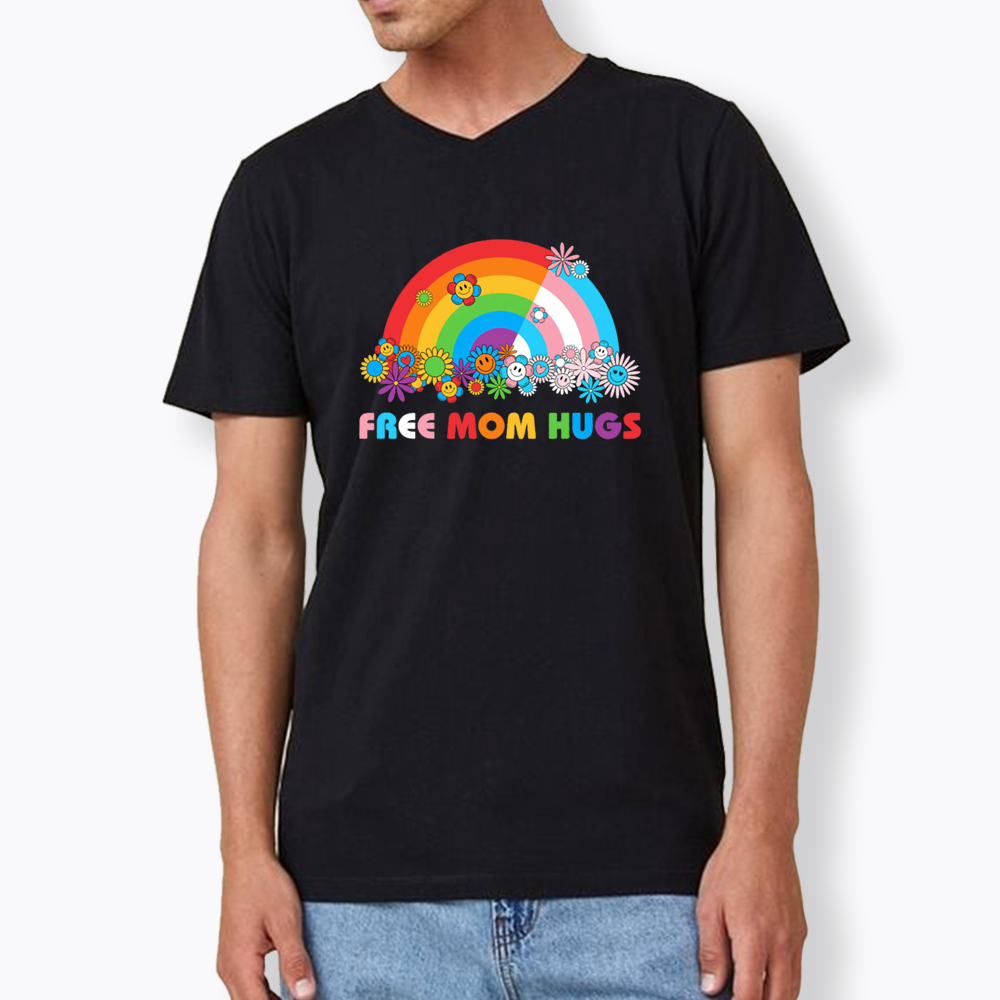 Free Mom Hugs V-Neck Classic T-Shirt