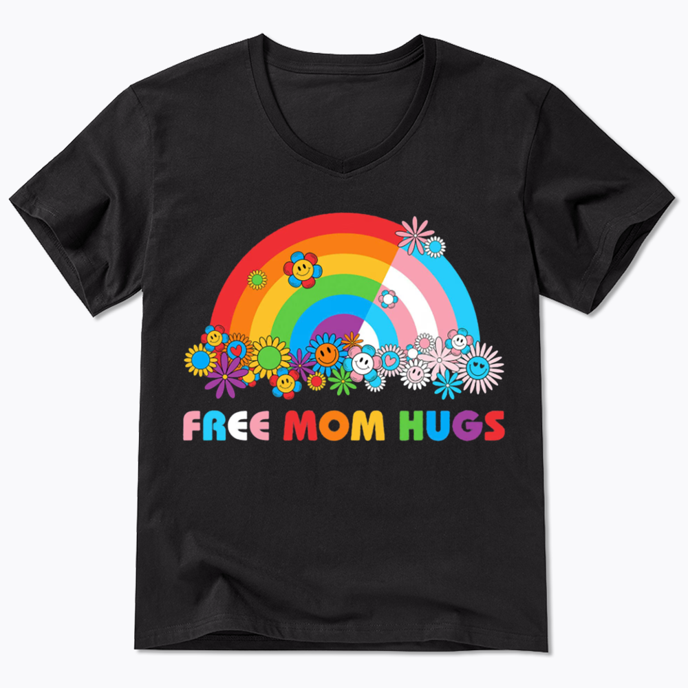 Free Mom Hugs V-Neck Classic T-Shirt