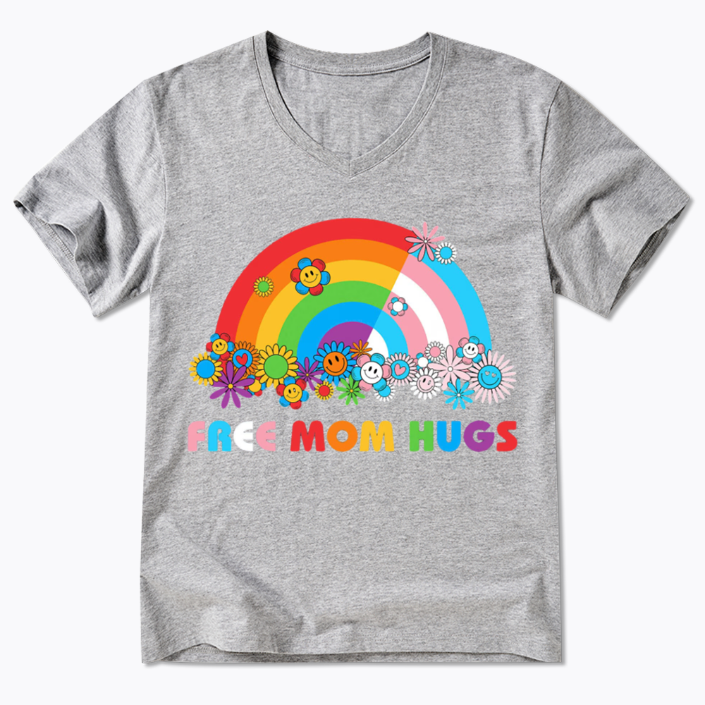 Free Mom Hugs V-Neck Classic T-Shirt