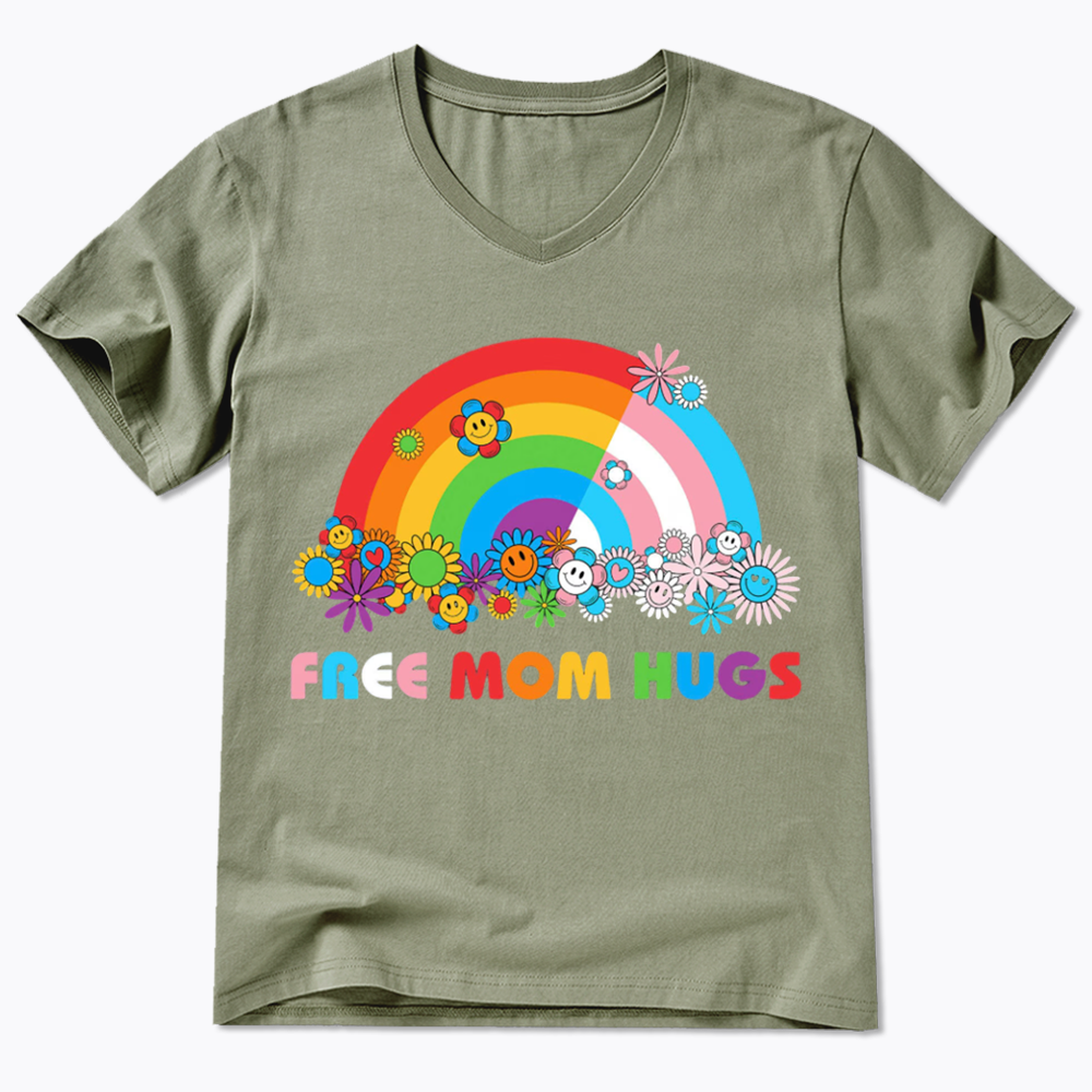 Free Mom Hugs V-Neck Classic T-Shirt